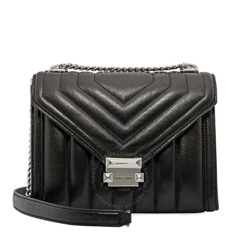 michael kors black whitney bag|whitney medium quilted shoulder bag.